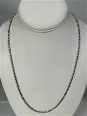 David Yurman Sterling Silver Box Chain Necklace 22